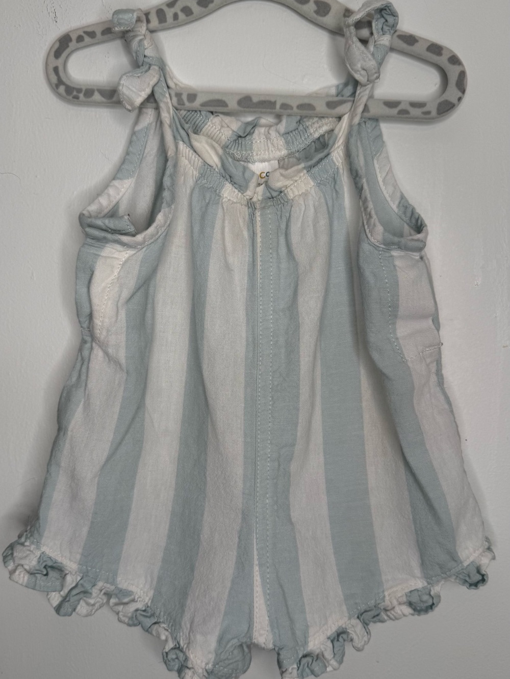 Little Co. by Lauren Conrad Baby Romper Size 6M Blue White Stripe